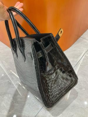 wholesale quality hermes birkin 30 shinny niloticus crocodile 89 noir ghw